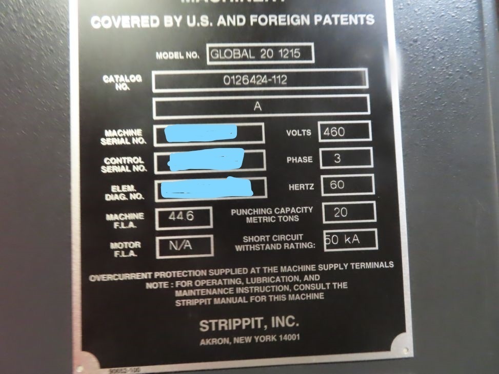 2005 STRIPPIT LVD Global 20 1215 Stamping Presses | MD Equipment Services LLC