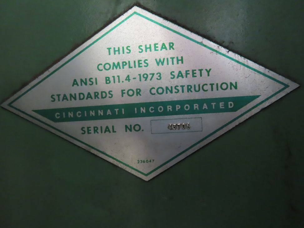 1983 CINCINNATI 6SE12 Shears | MD Equipment Services LLC