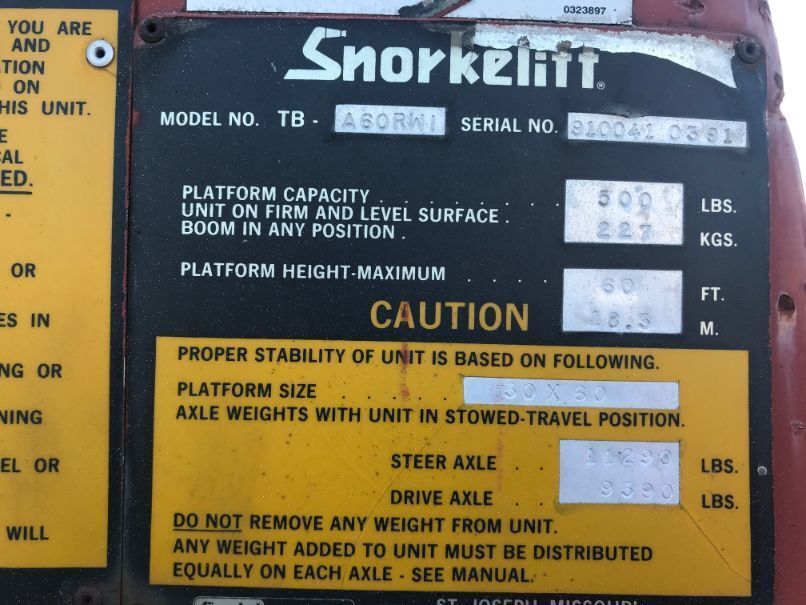 SNORKEL TB-A60RW1 Forklifts | MD Equipment Services LLC