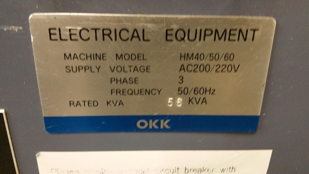OKK CORPORATION HM-60 CNC Milling | MD Equipment Services LLC