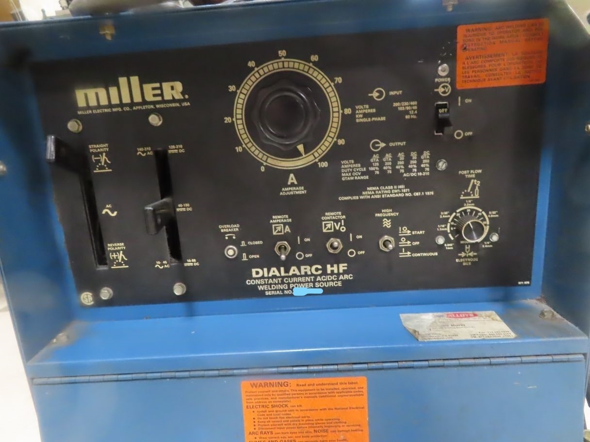 MILLER ELECTRIC MFG DIALARC HF Welding | MD Equipment Services LLC