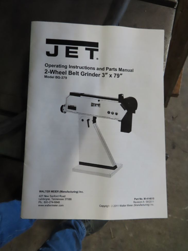 JET BG-379-3 Belt Grinders | MD Equipment Services LLC