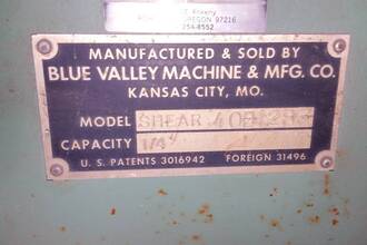 BLUE VALLEY MACHINE & MFG COMPANY SHEAR 40B1283 Shears | MD Equipment Services LLC (2)